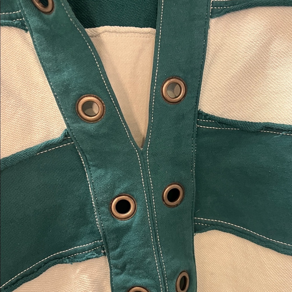 Pilcro NWOT Teal and pale blue Knit PULL OVER - Picture 3 of 11